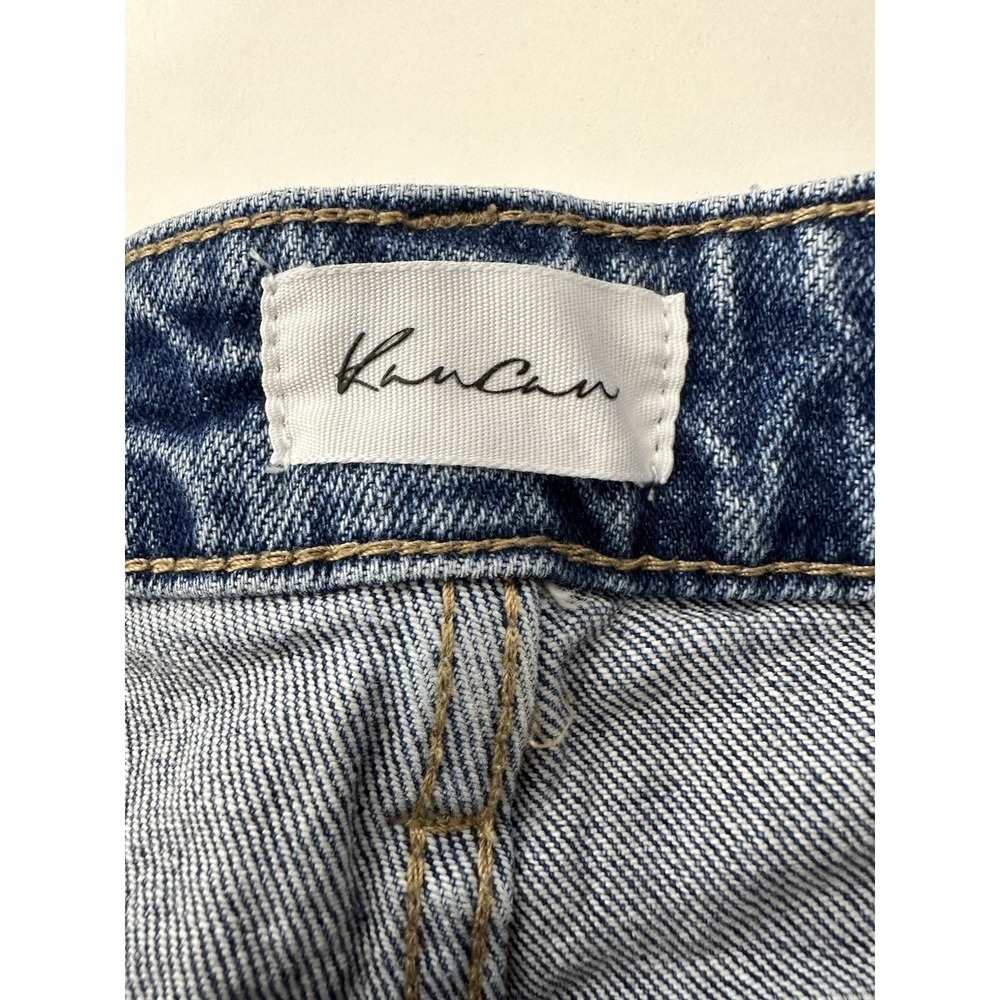 KanCan Two-Tone Blue Wide Leg Flare Jeans - Picture 3 of 8